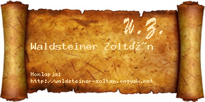 Waldsteiner Zoltán névjegykártya
